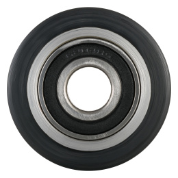 Hubwagenrollen Polyurethan schwarz 80 x 60, 70, 90, 100  mm - Achse 12, 17, 20, 25 mm inkl. Kugellager