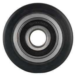 Hubwagenrollen Polyurethan schwarz 82 x 60, 70, 90, 100  mm - Achse 12, 17, 20, 25 mm inkl. Kugellager