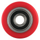 Hubwagenrolle Polyurethan rot 82 x 60 mm, Achse 17 mm inkl. Kugellager