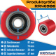 Hubwagenrolle Polyurethan rot 82 x 70 mm, Achse 20 mm inkl. Kugellager - Ersatzrolle