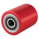 Hubwagenrolle Polyurethan rot 82 x 100 mm, Achse 20 mm inkl. Kugellager - Ersatzrolle