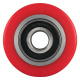 Hubwagenrolle Polyurethan rot 82 x 100 mm, Achse 20 mm inkl. Kugellager - Ersatzrolle
