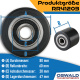 Hubwagenrolle Polyurethan schwarz 80 x 60 mm, Achse 20 mm inkl. Kugellager - Ersatzrolle