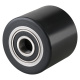 Hubwagenrolle Polyurethan schwarz 80 x 70 mm, Achse 20 mm inkl. Kugellager