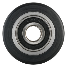 Hubwagenrolle Polyurethan schwarz 80 x 70 mm, Achse 25 mm...