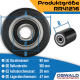Hubwagenrolle Polyurethan schwarz 80 x 100 mm, Achse 20 mm inkl. Kugellager - Ersatzrolle
