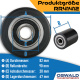 Hubwagenrolle Polyurethan schwarz 82 x 90 mm, Achse 25 mm inkl. Kugellager - Ersatzrolle