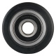 Hubwagenrolle Polyurethan schwarz 82 x 100 mm, Achse 17 mm inkl. Kugellager - Ersatzrolle