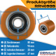 Hubwagenrolle Polyurethan braun 80 x 90 mm, Achse 12 mm inkl. Kugellager - Ersatzrolle