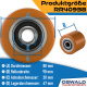 Hubwagenrolle Polyurethan braun 80 x 90 mm, Achse 25 mm inkl. Kugellager - Ersatzrolle