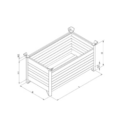 Vollwand Stapelpalette - 1500 x 1000 x 750 mm - Traglast...