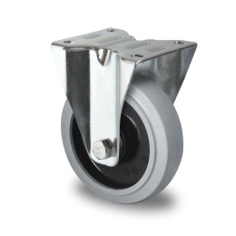 TPE Bockrolle 100 mm auf Polypropylen-Felge mit Kugellager