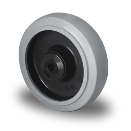 TPE Einbaurad 125 mm auf Polypropylen-Felge mit Kugellager